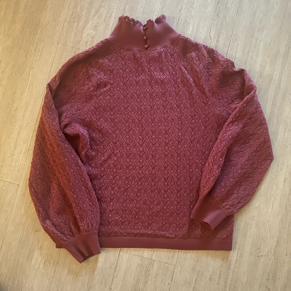 Sezane Arielle Jumper in Rosewood merino